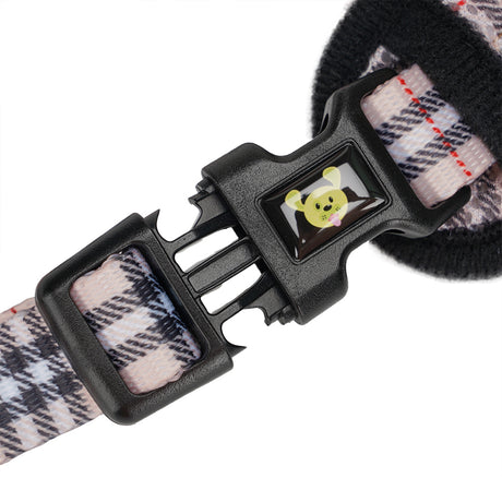EcoBark Beige Plaid Dog Harness- Over-the-Head Dog Vest Halter for Small to Medium Dogs, and Puppies EcoBark Pet Supplies