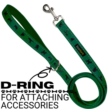 EcoBark Forest Green Dog Leash- Padded Comfort Grip Leash - 4ft, 5ft, and 6ft Leash for Small and Medium Dogs EcoBark Pet Supplies