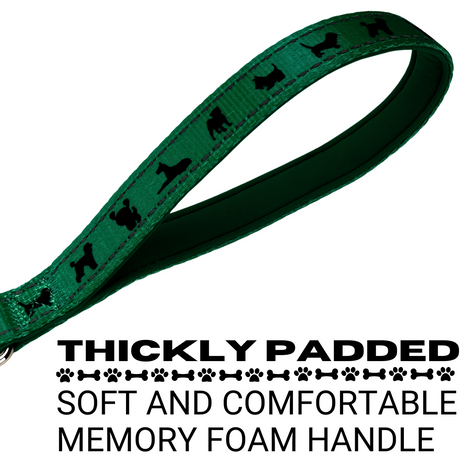 EcoBark Forest Green Dog Leash- Padded Comfort Grip Leash - 4ft, 5ft, and 6ft Leash for Small and Medium Dogs EcoBark Pet Supplies