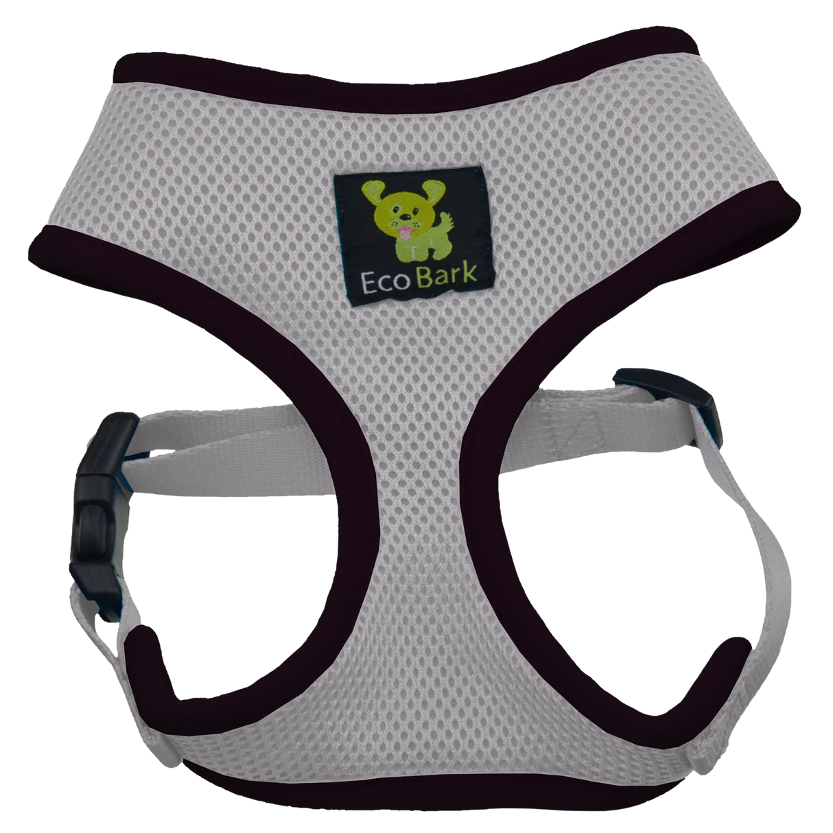 EcoBark Gray Dog Harness - Over-the-Head Dog Soft Mesh Vest Halter for Small to Medium Dogs and Puppies