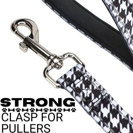 EcoBark Houndstooth Dog Leash- Padded Comfort Grip Leash - 4ft, 5ft, and 6ft Leash for Small and Medium Dogs EcoBark Pet Supplies