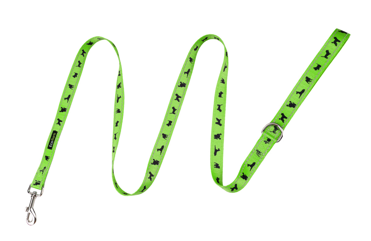 EcoBark Green Dog Leash- Padded Comfort Grip Leash - 4ft, 5ft, and 6ft Dog Leash for Small and Medium Dogs