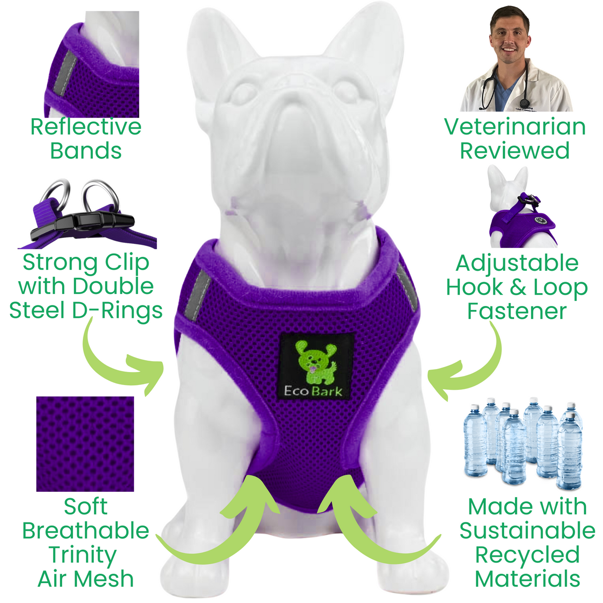 Step In Dog Harness & Leash Set - For Teacup & Small Dogs