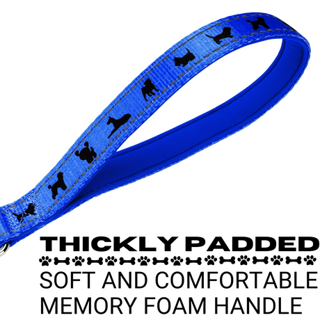 EcoBark Royal Blue Dog Leash- Padded Comfort Grip Leash - 4ft, 5ft, and 6ft Leash for Small and Medium Dogs EcoBark Pet Supplies