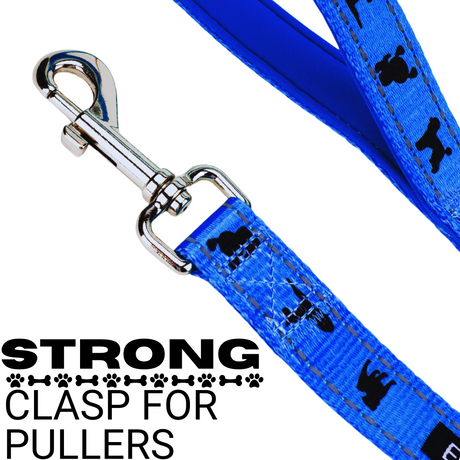 EcoBark Royal Blue Dog Leash- Padded Comfort Grip Leash - 4ft, 5ft, and 6ft Leash for Small and Medium Dogs EcoBark Pet Supplies