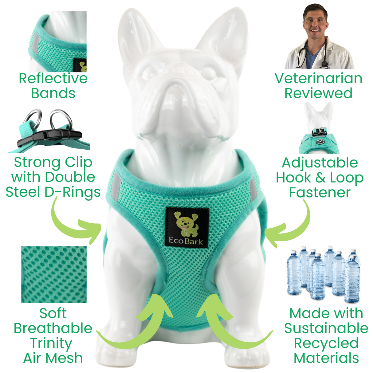 Step In Dog Harness & Leash Set - For Teacup & Small Dogs