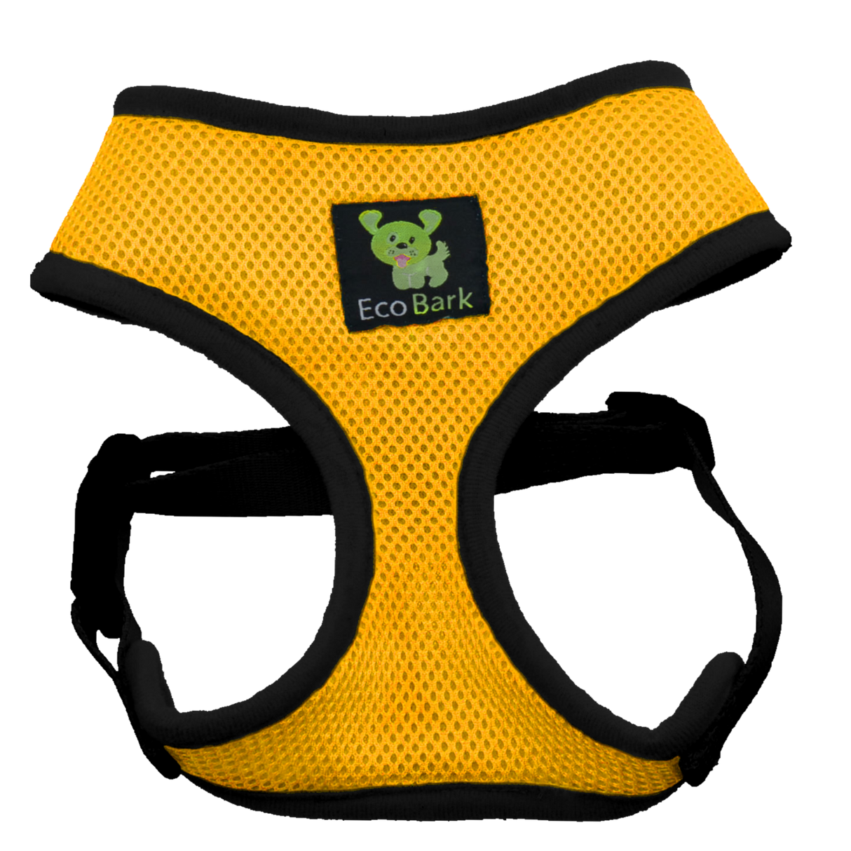 EcoBark Yellow Dog Harness - Over-the-Head Soft Mesh Dog Vest Halter for Small to Medium Dogs and Puppies