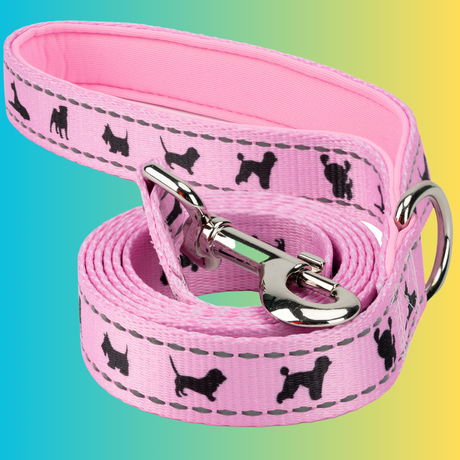 EcoBark Baby Pink Dog Leash - Comfort Grip Padded Leash- 4 ft, 5ft, and 6ft Leash EcoBark Pet Supplies