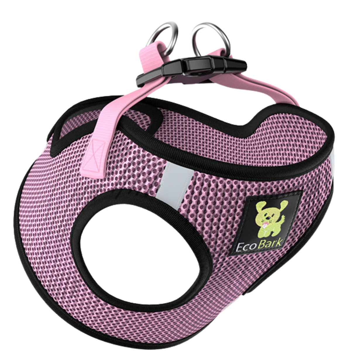 EcoBark Step In Dog Harness - XXXS to Small Breeds- Reflective Soft Mesh Harness for Teacup, Small Dogs and Puppies / Lilac Pink