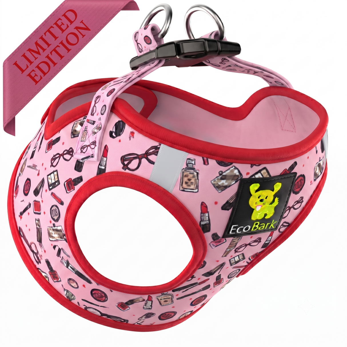 Glamour Dog Harness - Teacup & Small Breeds- Step-In Reflective Soft Harness for Teacup, Small Dogs and Puppies / Glamour Cosmetique