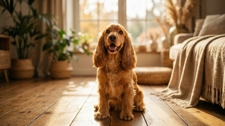 a cocker spaniel after getting ears cleaned with natural ear wipes