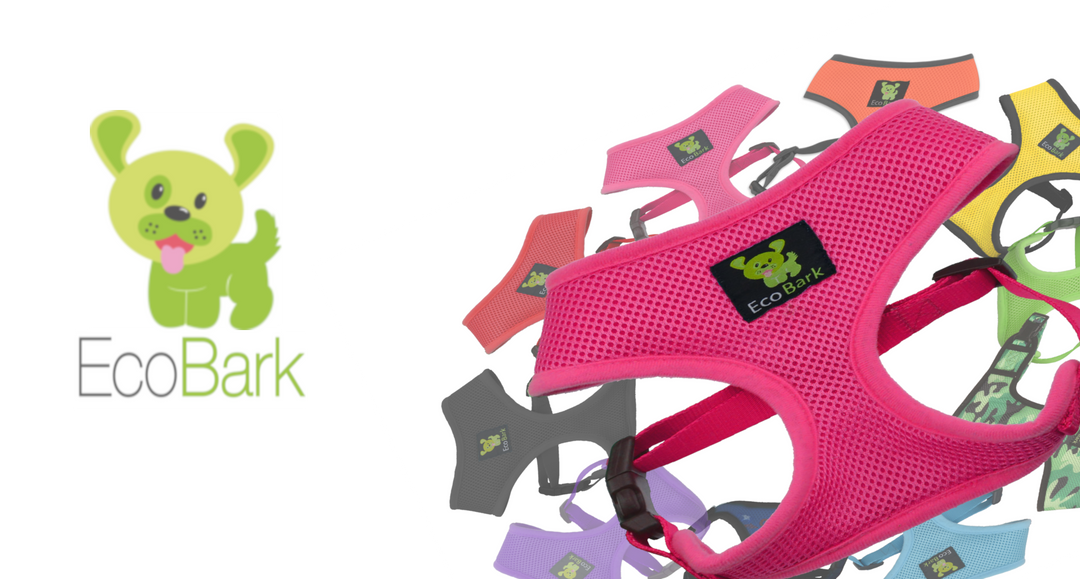 EcoBark's Max Comfort Harnesses plus Logo