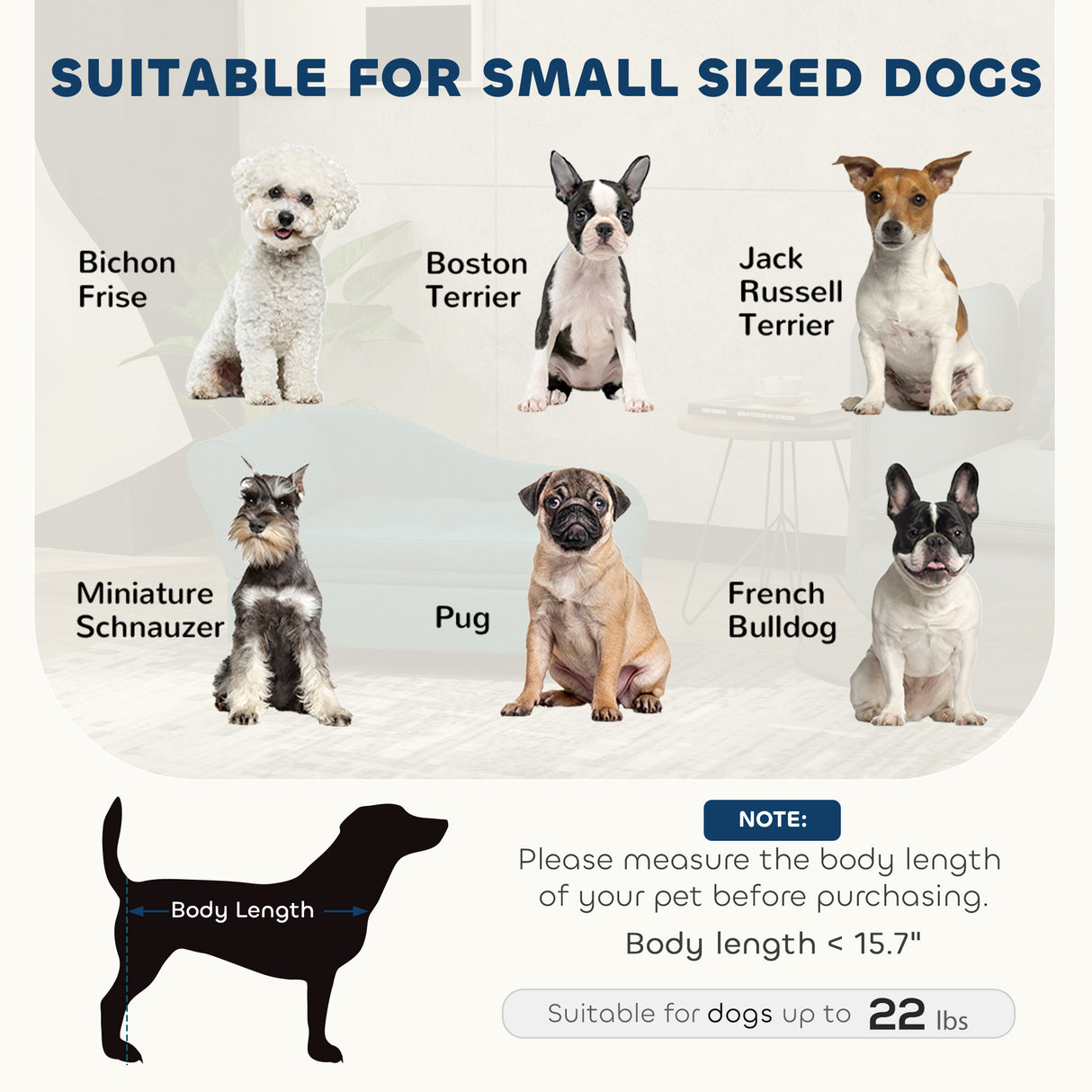 Pet Sofa Bed Couch with Storage, Pet Sofa for Small Dogs (Dark Gray)