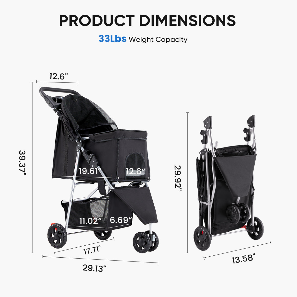 Dog Stroller for Teacup & Small Dogs