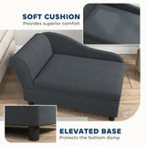 Pet Sofa Bed Couch with Storage, Pet Sofa for Small Dogs (Dark Gray)