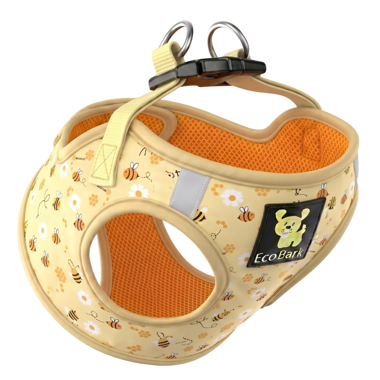 Bee Dog Harness - Teacup & Small Breeds- Step-In Reflective Soft Harness for Teacup, Small Dogs and Puppies / Bee & Daisy EcoBark Pet Supplies