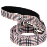 EcoBark Tan Plaid Dog Leash- Padded Comfort Grip Leash - 4ft, 5ft, and 6ft Leash for Small and Medium Dogs