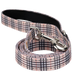 EcoBark Tan Plaid Dog Leash- Padded Comfort Grip Leash - 4ft, 5ft, and 6ft Leash for Small and Medium Dogs