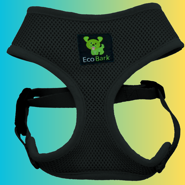 EcoBark Black Dog Harness - Over-the-Head Dog Vest Halter Dog for Small to Medium Dogs and Puppies