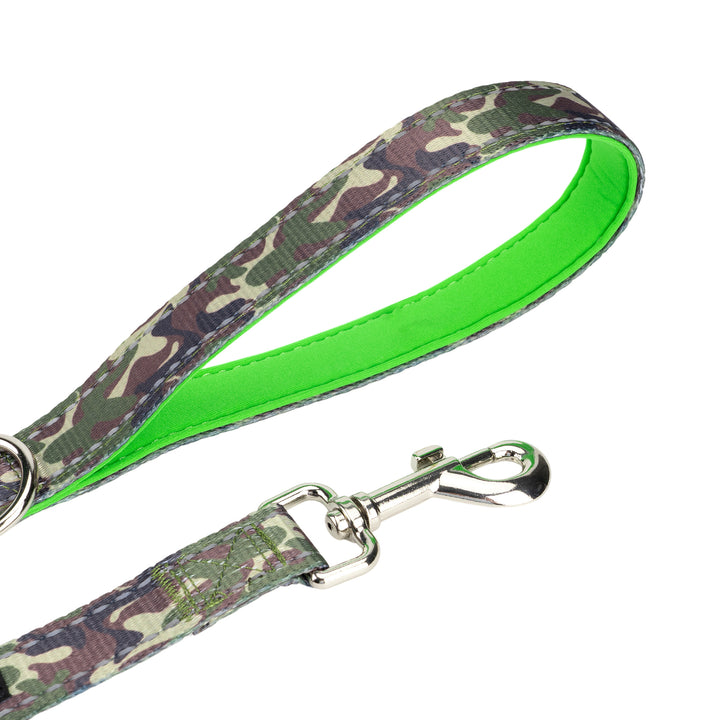 EcoBark Camo Dog Leash- Comfort Grip Padded Leash - 5ft for Small and Medium Dogs