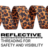 EcoBark Cheetah Dog Leash- Padded Comfort Grip Leash - 4ft, 5ft, and 6ft Leash for Small and Medium Dogs