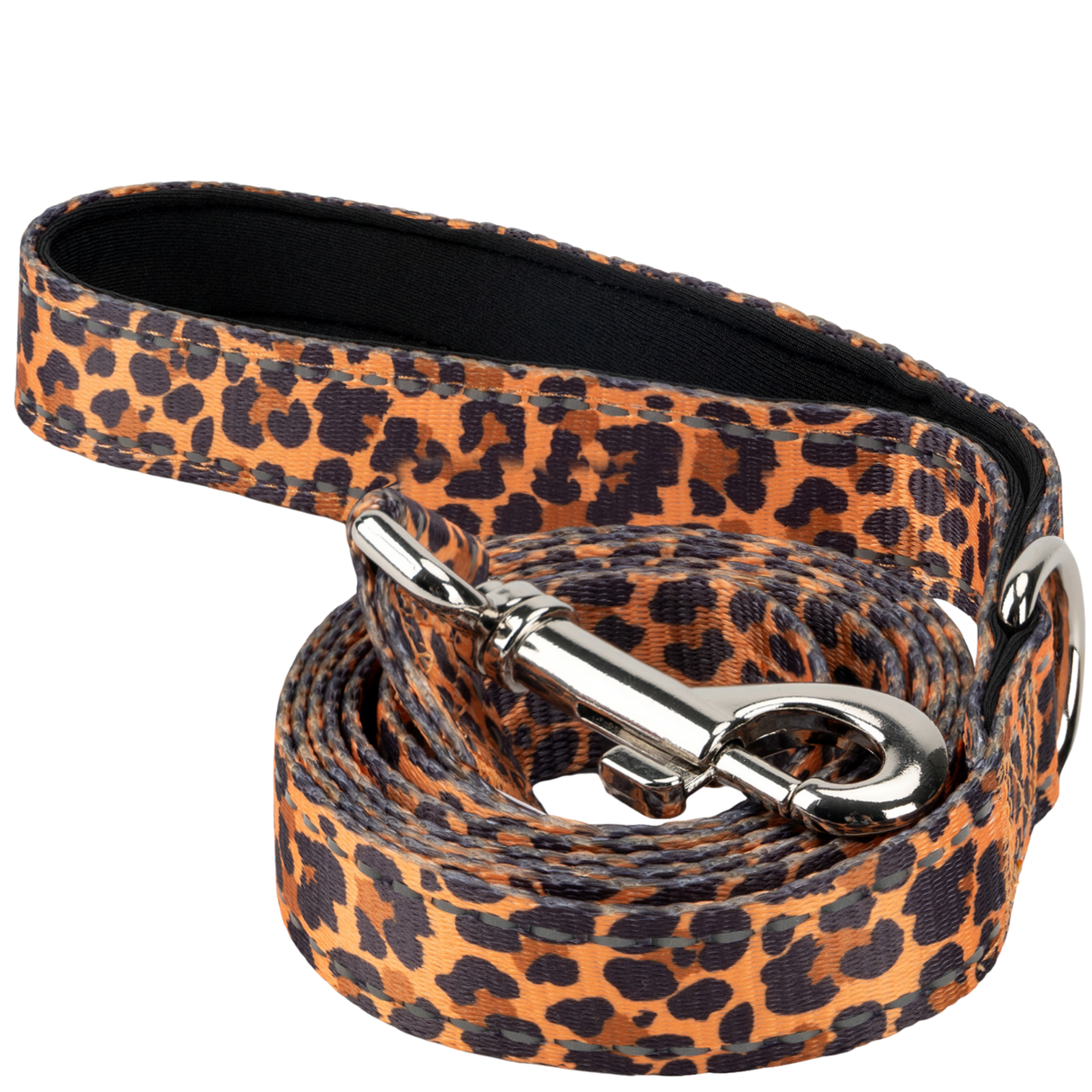 EcoBark Cheetah Dog Leash- Padded Comfort Grip Leash - 4ft, 5ft, and 6ft Leash for Small and Medium Dogs