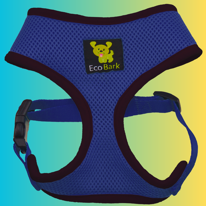 EcoBark Navy Dog Harness - Over-the-Head Soft Mesh Dog Vest Halter for Small to Medium Dogs and Puppies