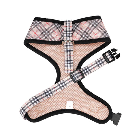 EcoBark Beige Plaid Dog Harness- Over-the-Head Dog Vest Halter for Small to Medium Dogs, and Puppies EcoBark Pet Supplies