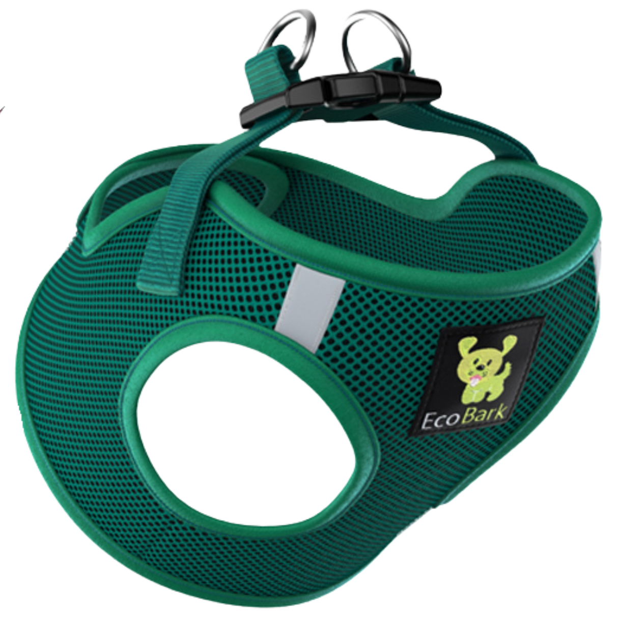 EcoBark Forest Green Step In Dog Harness - Reflective Soft Mesh Harness for Teacup, Small Dogs and Puppies