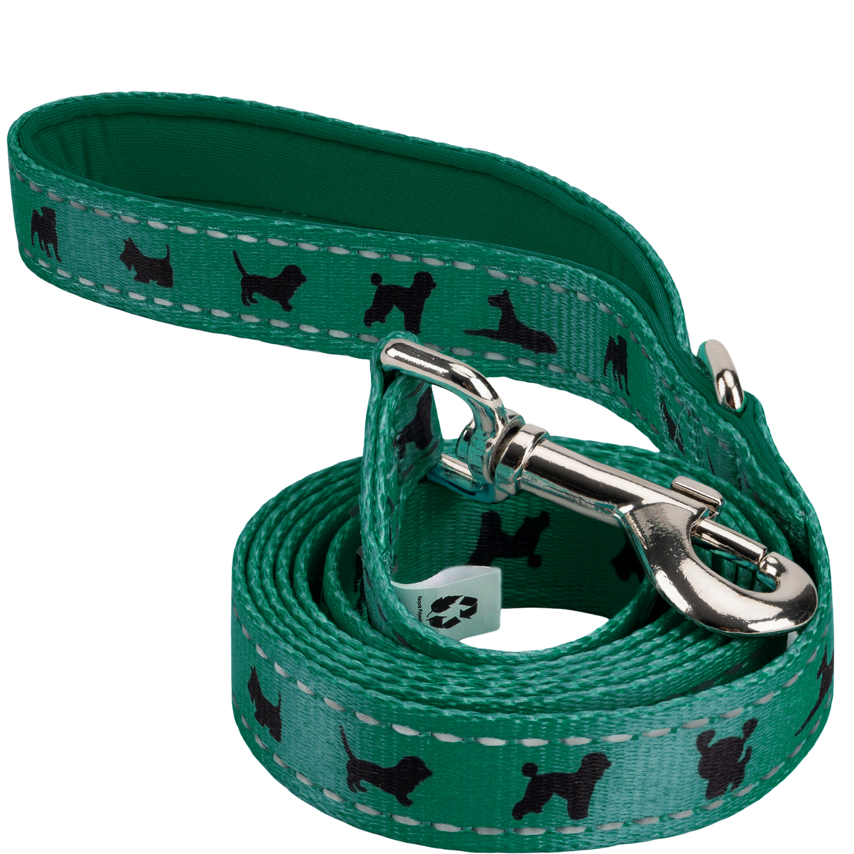 EcoBark Forest Green Dog Leash- Padded Comfort Grip Leash - 4ft, 5ft, and 6ft Leash for Small and Medium Dogs