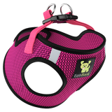 EcoBark Fuchsia Step In Dog Harness - Reflective Soft Mesh Harness for Teacup, Small Dogs and Puppies / Fuchsia Sport