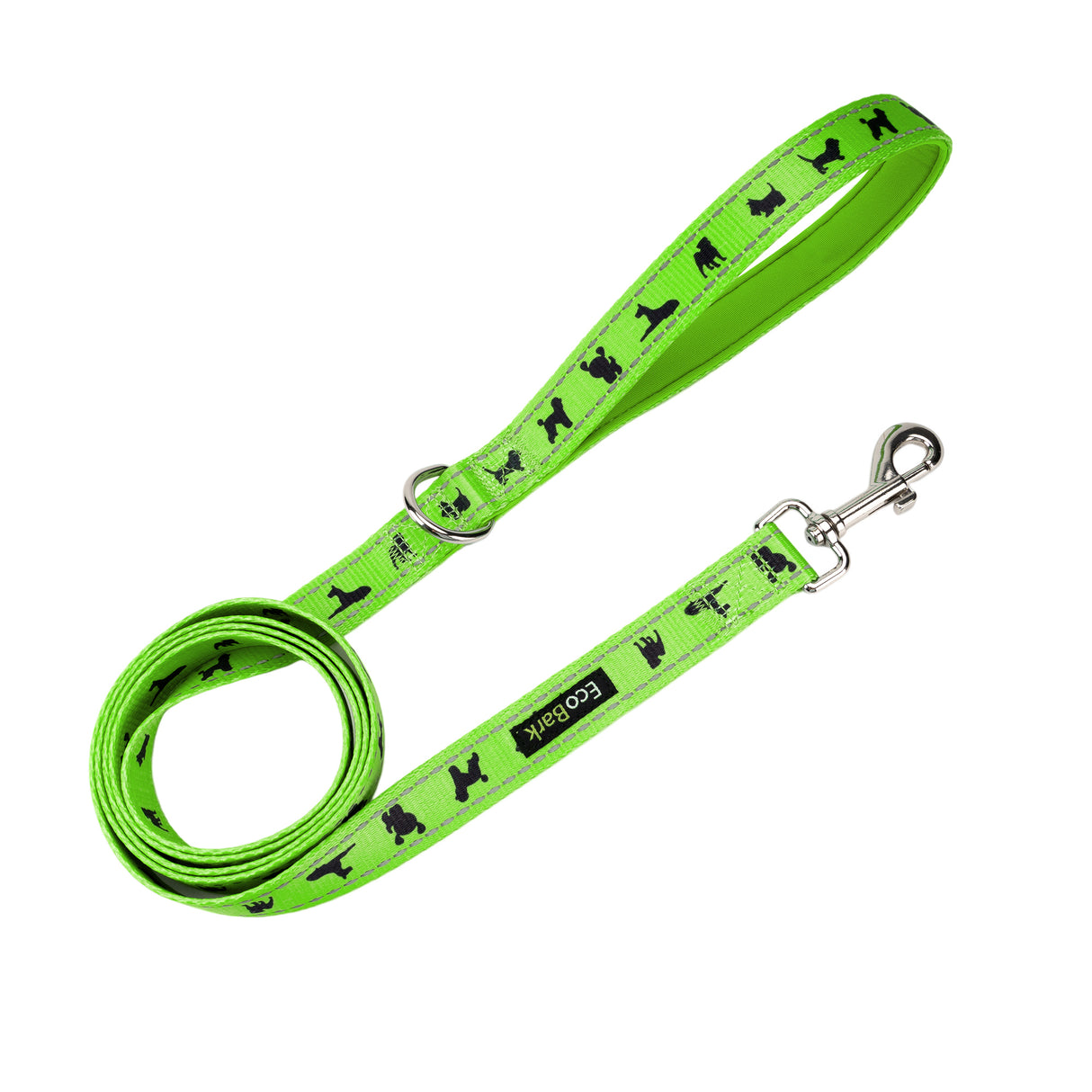 EcoBark Green Dog Leash- Padded Comfort Grip Leash - 4ft, 5ft, and 6ft Dog Leash for Small and Medium Dogs