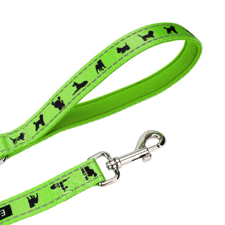 EcoBark Lime Green Dog Leash- Padded Comfort Grip Leash - 4ft, 5ft, and 6ft Dog Leash for Small and Medium Dogs