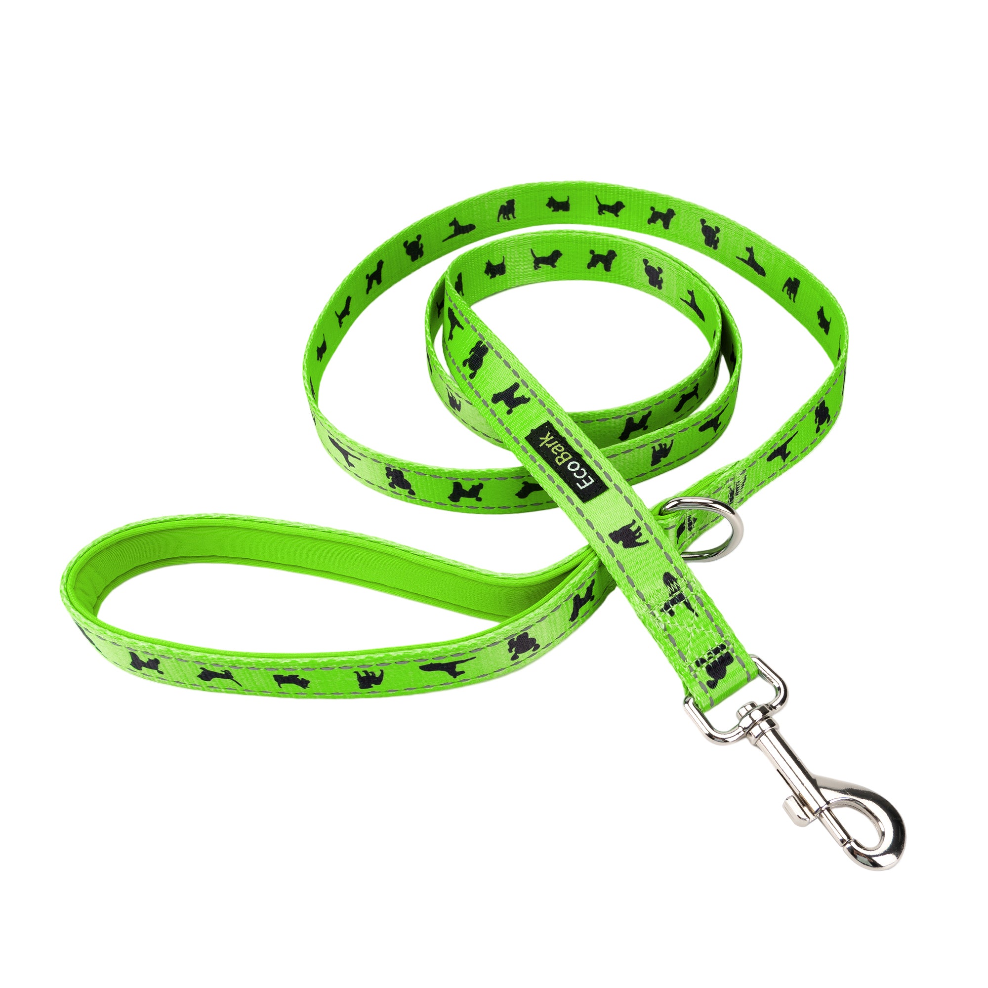 EcoBark Green Leash- Padded Comfort Grip Leash - 4ft, 5ft, and 6ft