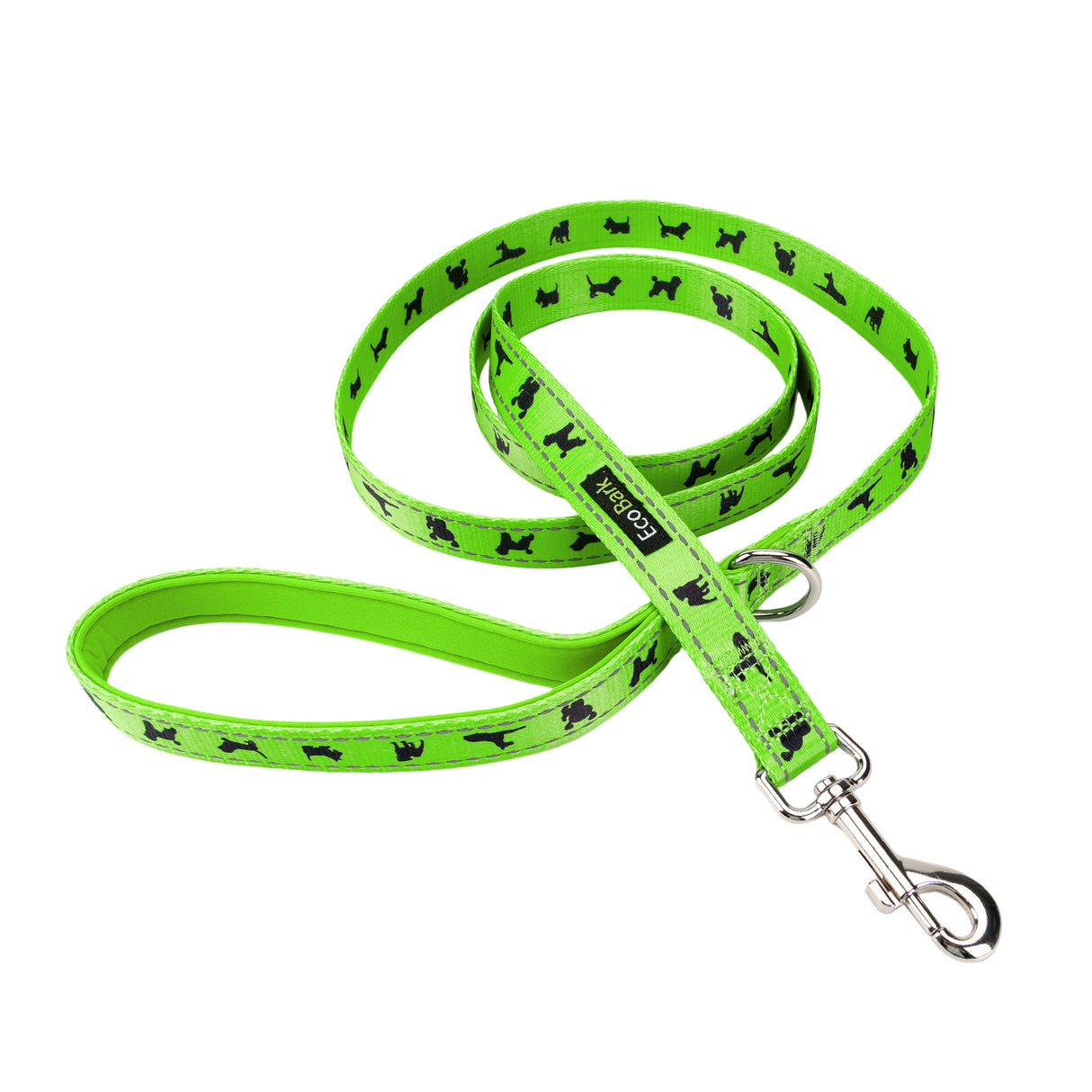 EcoBark Green Dog Leash- Padded Comfort Grip Leash - 4ft, 5ft, and 6ft Dog Leash for Small and Medium Dogs