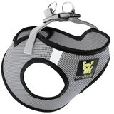 EcoBark Step In Dog Harness - XXXS to Small Breeds- Reflective Soft Mesh Harness for Teacup, Small Dogs and Puppies / Gray