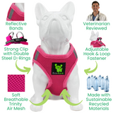 EcoBark Teacup Dog Harness - Step In Soft Mesh Reflective Dog Vest Halter for XXXS to Small Dogs and Puppies