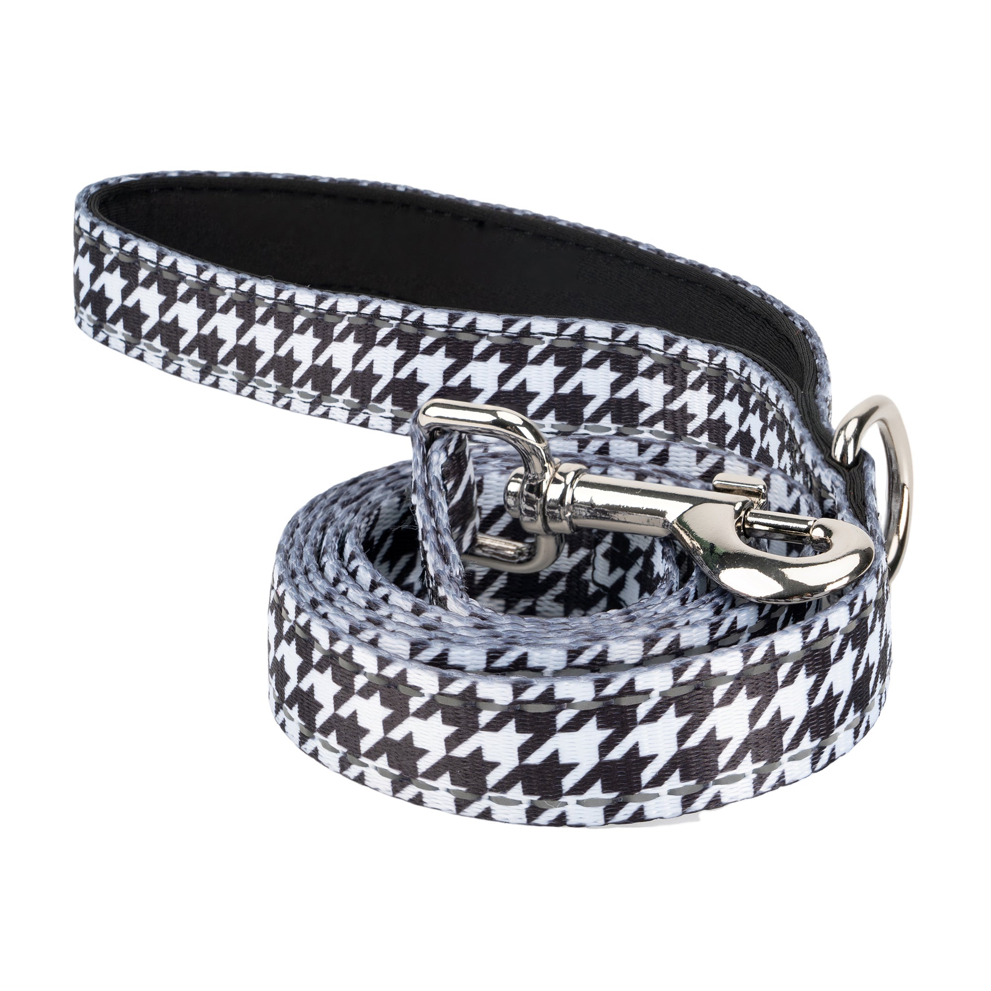 EcoBark Houndstooth Dog Leash- Padded Comfort Grip Leash - 4ft
