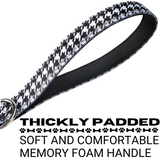 EcoBark Houndstooth Dog Leash- Padded Comfort Grip Leash - 4ft, 5ft, and 6ft Leash for Small and Medium Dogs