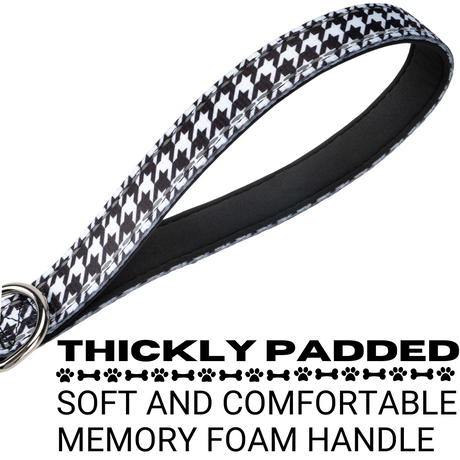 EcoBark Houndstooth Dog Leash- Padded Comfort Grip Leash - 4ft, 5ft, and 6ft Leash for Small and Medium Dogs EcoBark Pet Supplies