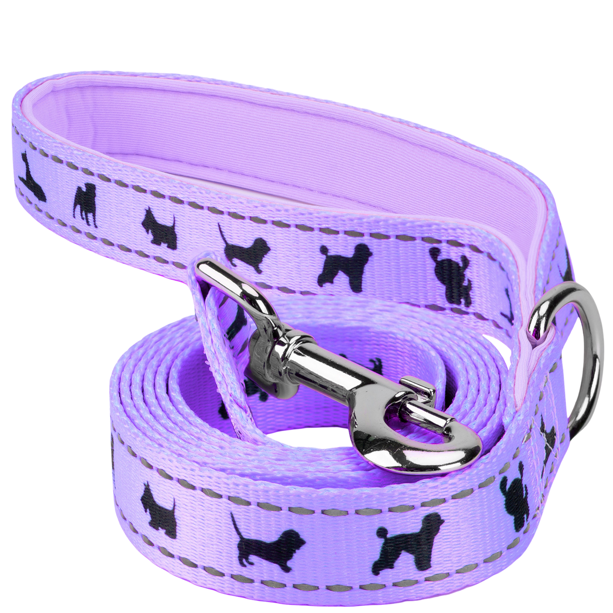 EcoBark Lavender Dog Leash - Comfort Grip Padded Leash - 4ft, 5ft, and 6ft for Small and Medium Dogs
