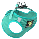 EcoBark Step In Dog Harness - XXXS to Small Breeds- Reflective Soft Mesh Harness for Teacup, Small Dogs and Puppies / Mint Turquoise