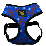 EcoBark Nautical Dog Harness - Over-the-Head Soft Mesh Vest Halter for Small to Medium Dogs