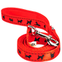 EcoBark Safety Orange Dog Leash- Padded Comfort Grip Leash with Dog Pattern - 4ft, 5ft, and 6ft Leash for Small and Medium Dogs