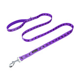 EcoBark Purple Dog Leash- Padded Comfort Grip Leash Dog Pattern - 4ft, 5ft, and 6ft  for XS, Small, and Medium Dogs