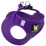 EcoBark Step In Dog Harness - XXXS to Small Breeds- Reflective Soft Mesh Harness for Teacup, Small Dogs and Puppies / Purple