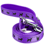EcoBark Purple Dog Leash- Padded Comfort Grip Leash Dog Pattern - 4ft, 5ft, and 6ft  for XS, Small, and Medium Dogs