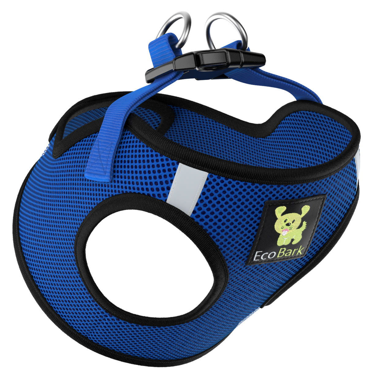 EcoBark Step In Dog Harness - XXXS to Small Breeds- Reflective Soft Mesh Harness for Teacup, Small Dogs and Puppies / Royal Blue