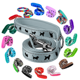 EcoBark Gray Dog Leash- Padded Comfort Grip Leash - 4ft, 5ft, and 6ft Leash for Small and Medium Dogs