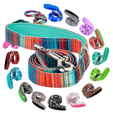 Stripe Dog Leash by EcoBark - Multicolor Padded Comfort Grip Leash - 4ft, 5ft, and 6ft Leash for Small and Medium Dogs